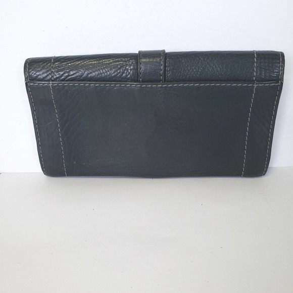 Celine Wallet Geniue Leather Black Envelope Card Holder Large Continental - Picture 2 of 12